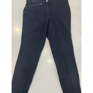 Horze‎ Riding Equestrian Pants Women's 30 Navy Blue Full Silicone Grip Seat